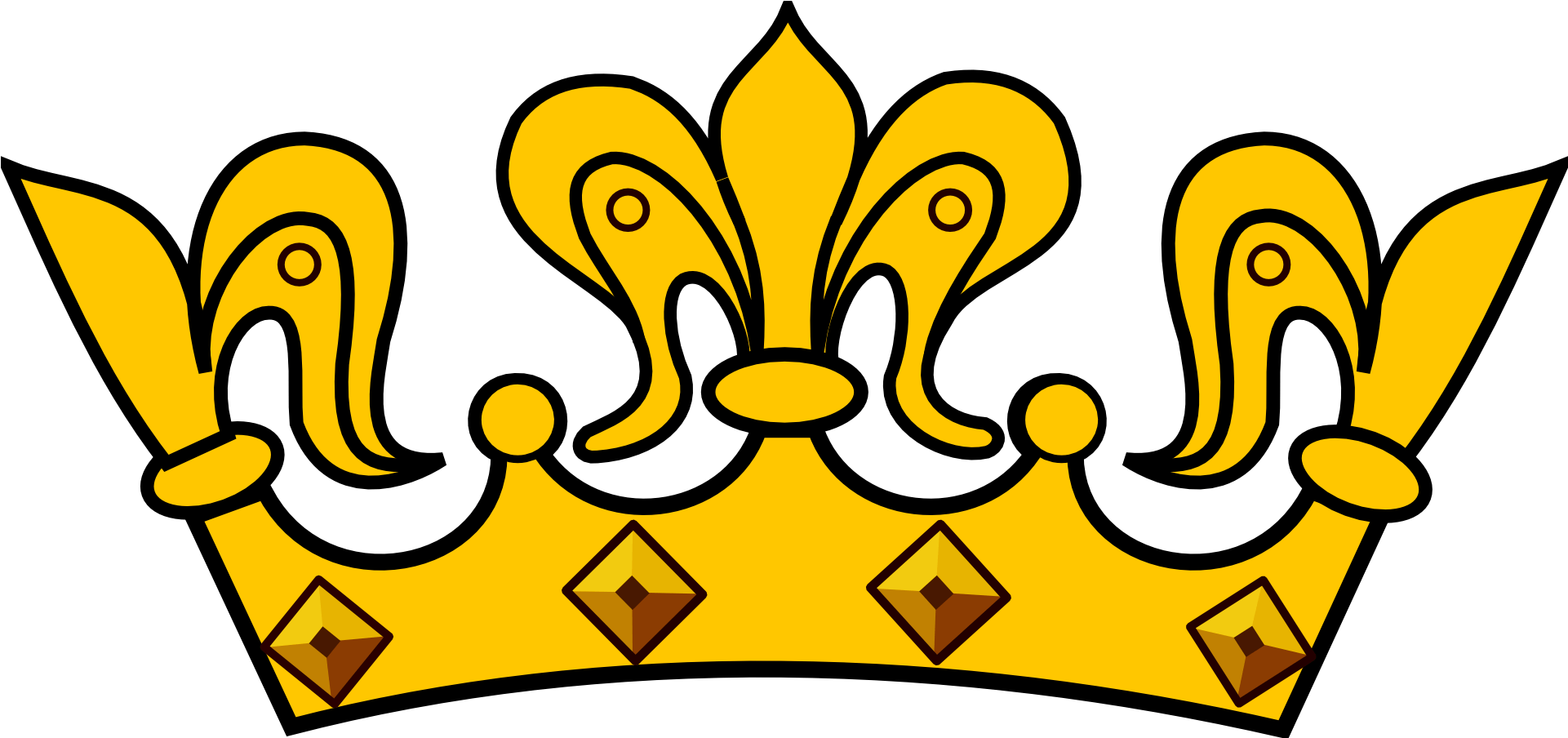 Coloring Pages - Crown Clipart With Transparent Background - Png Download (1920x960), Png Download