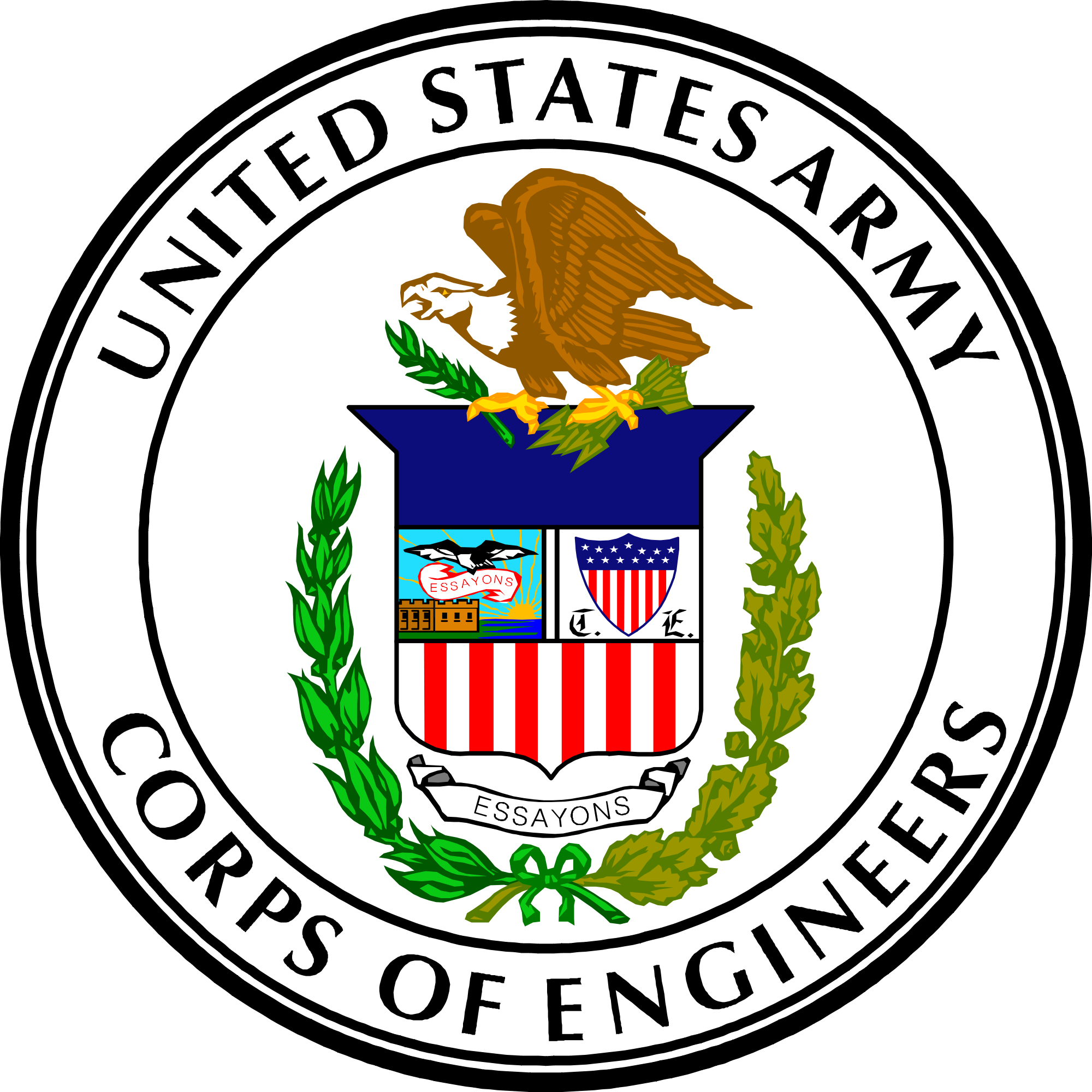 Repairs To Len Small Levee Postponed - Army Corps Of Engineers Seal Clipart (2000x2000), Png Download