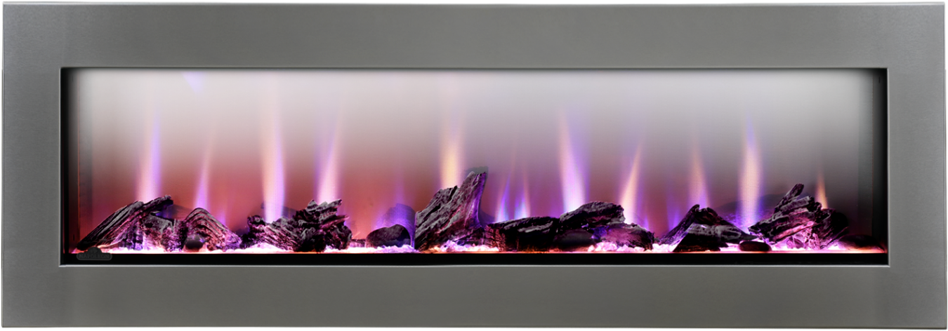Clearion See Thru Electric Fireplace - Flame Clipart (1500x595), Png Download