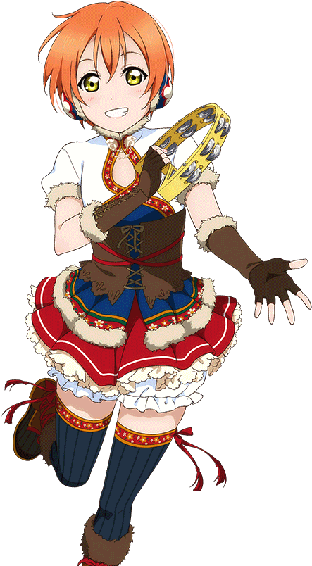 Rin Hoshizora Snowy Mountain , Png Download - Snowy Mountain Set Llsif Clipart (443x804), Png Download