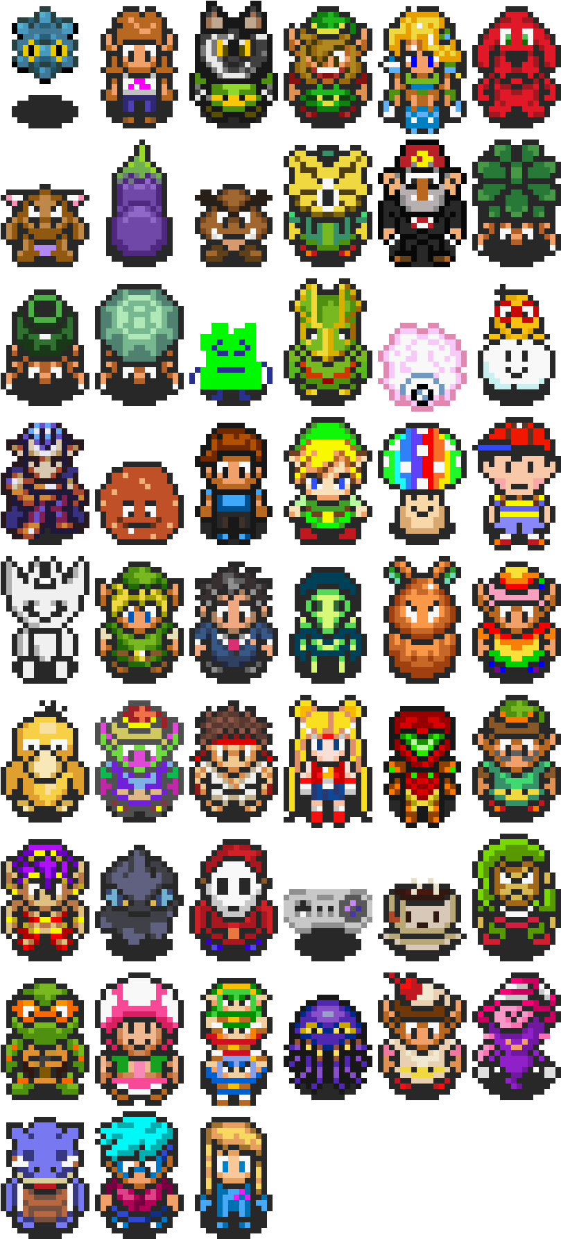 Link Sprite Options - Link To The Past Randomizer Sprites Clipart (816x1800), Png Download