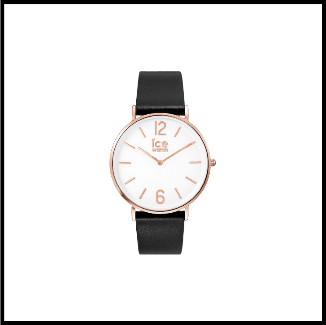 City Tanner - Black Rose-gold - Medium - 2h Size M - Analog Watch Clipart (1200x1200), Png Download