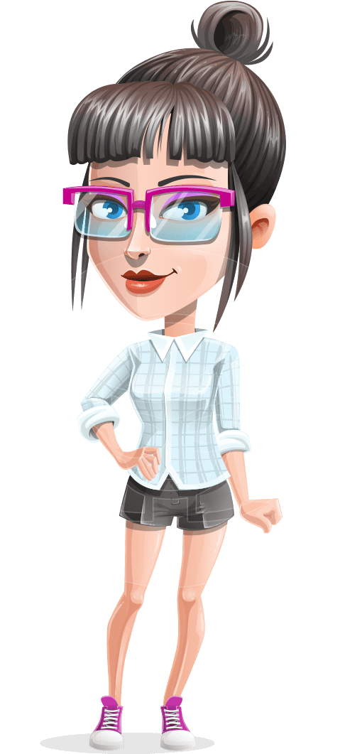 Margot The Hipster Pro - Cartoon Clipart (957x1060), Png Download