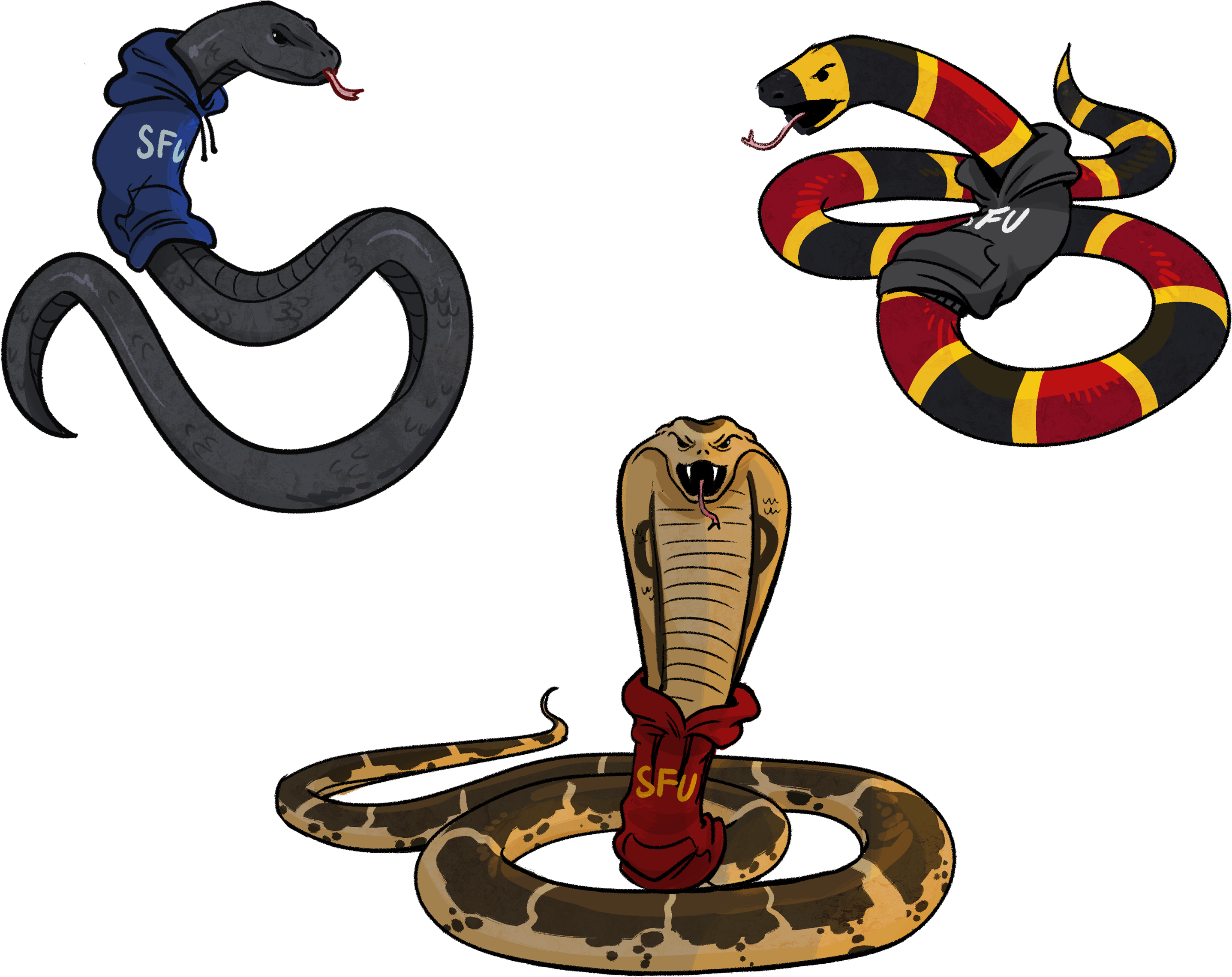 Cobra Clipart Mamba Snake - Serpent - Png Download (3404x2700), Png Download