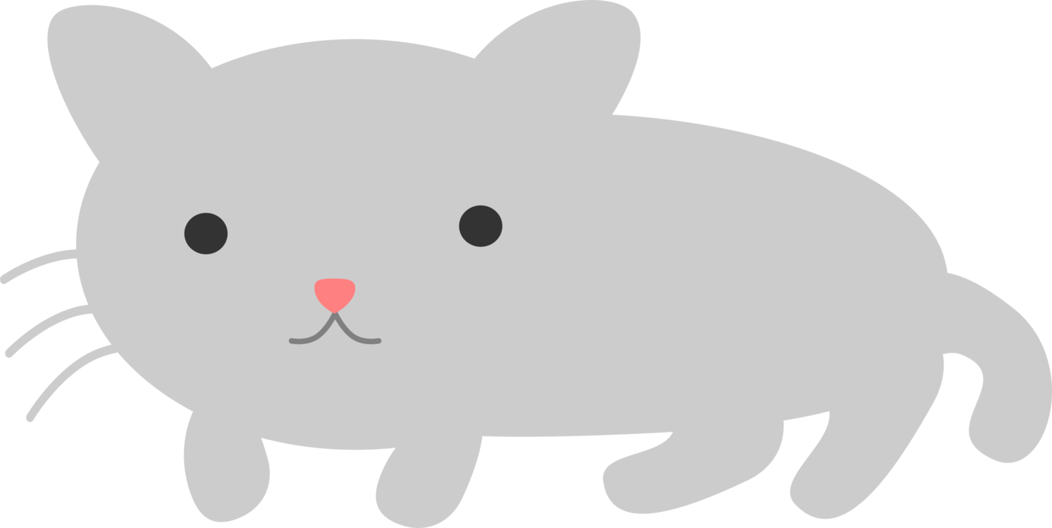 Whiskers Hamster Mouse Domestic Rabbit Cat - Cartoon Clipart (1493x750), Png Download