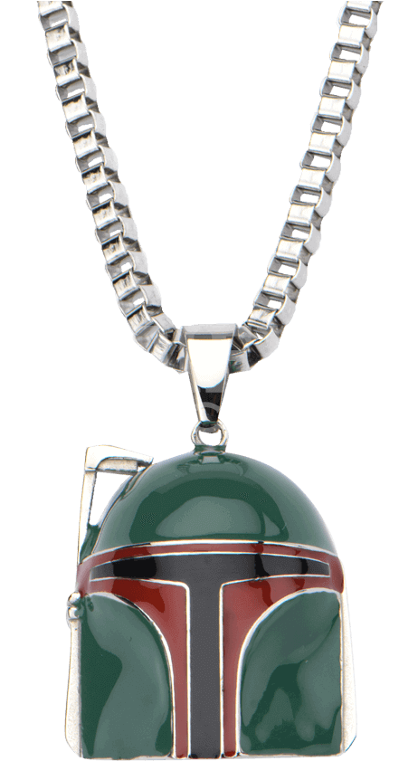Mens Stainless Steel Boba Fett Helmet Necklace - Locket Clipart (850x850), Png Download