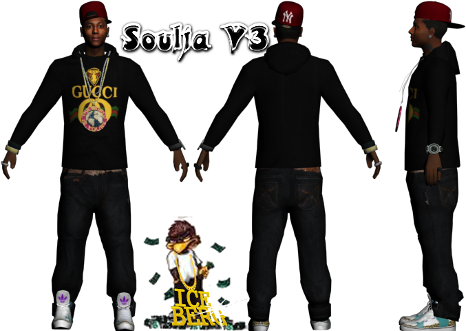 Image - Skin Soulja Boy Gta Sa Clipart (800x488), Png Download