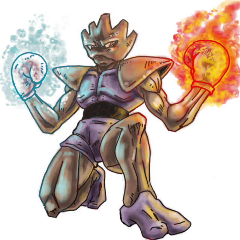 #pokemongo 10km Egg Tournament Round - Fighting Type Pokemon Fan Art Clipart (800x800), Png Download