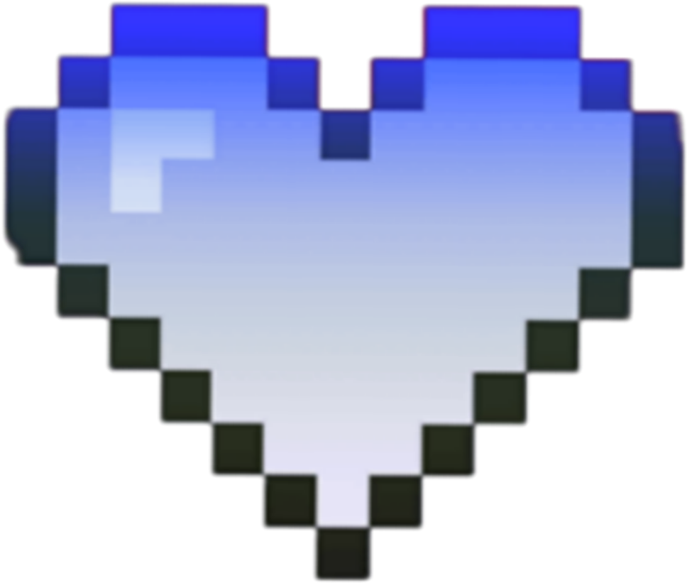 Kawaii Heart Source Heart Blue Pixel Tumblr Kawaii Clipart (1080x1080), Png Download