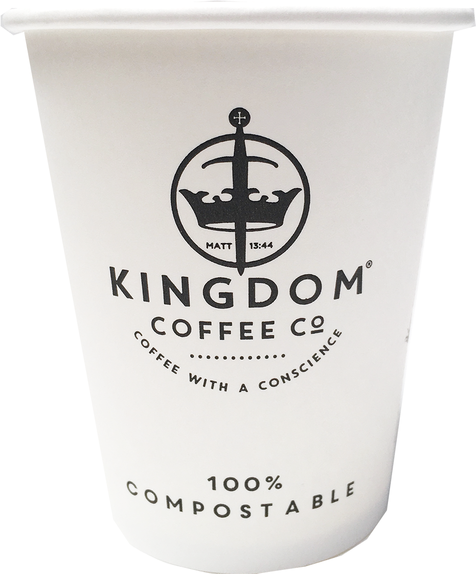 Our 100% Biodegradable Cup Is The Perfect Solution - Kingdom Coffee Clipart (1000x1213), Png Download