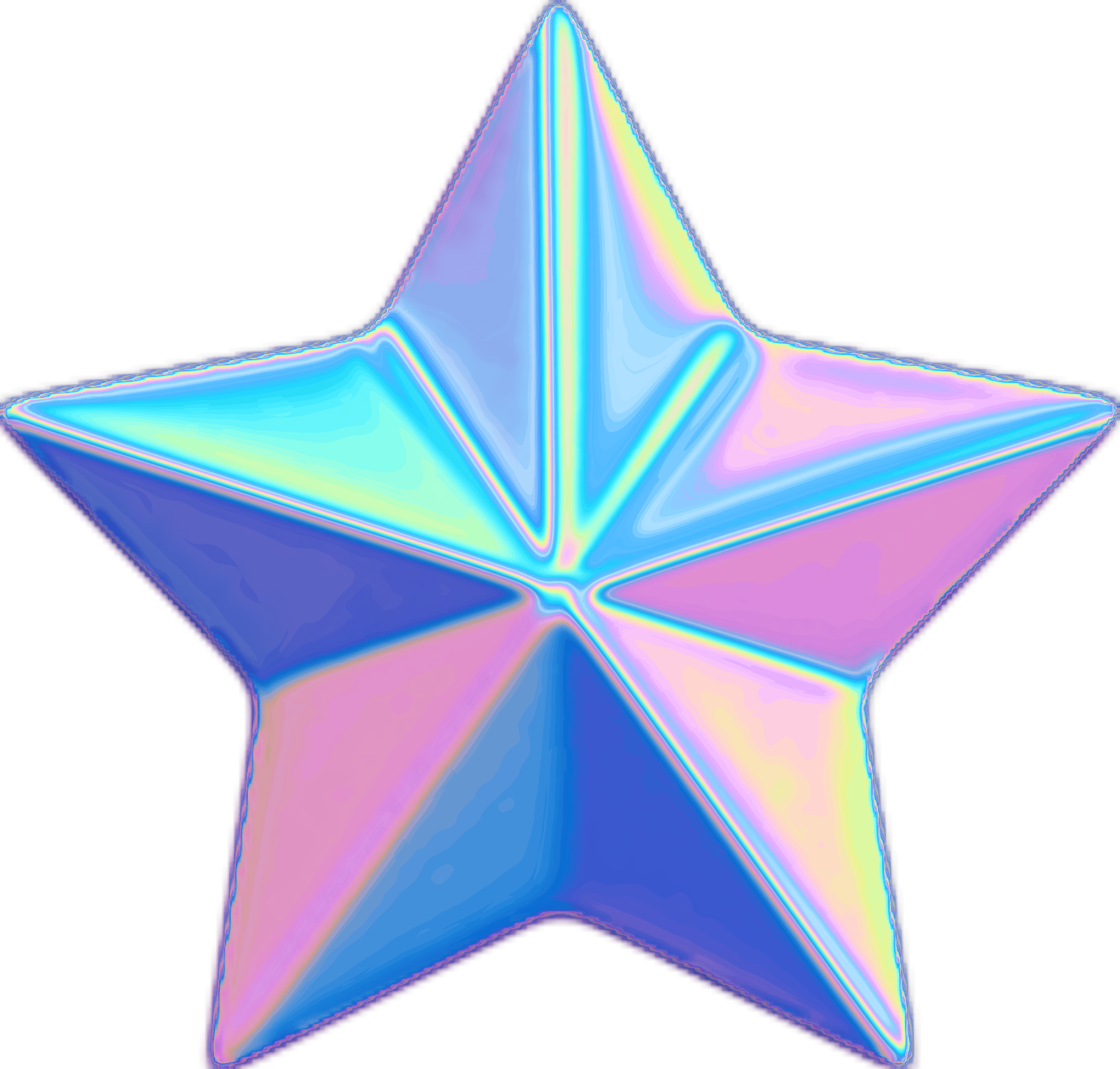 Star Holo Holographic Tumblr Vaporwave Aesthetic Colorf - Craft Clipart (2963x2829), Png Download