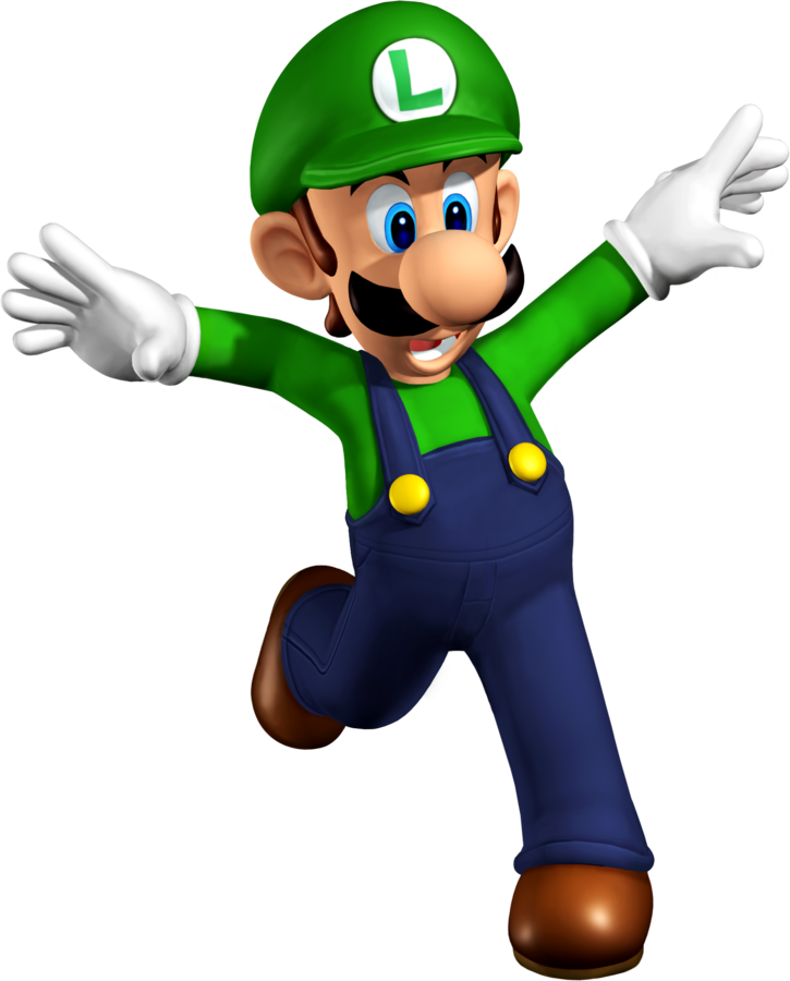 Luigi Bros, Mario And Luigi, Mario Kart, Super Smash - Luigi In Super Mario Clipart (725x900), Png Download