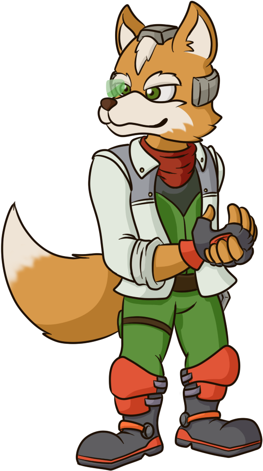 Fox Mccloud For Smash Collab From Justtoseenintends - Cartoon Clipart (600x1000), Png Download