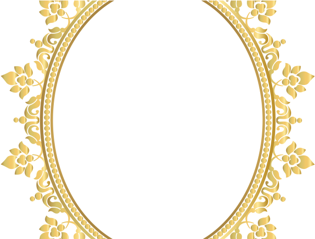 Oval Clipart Border Template - Decorative Photo Frame Png Transparent Png (640x480), Png Download