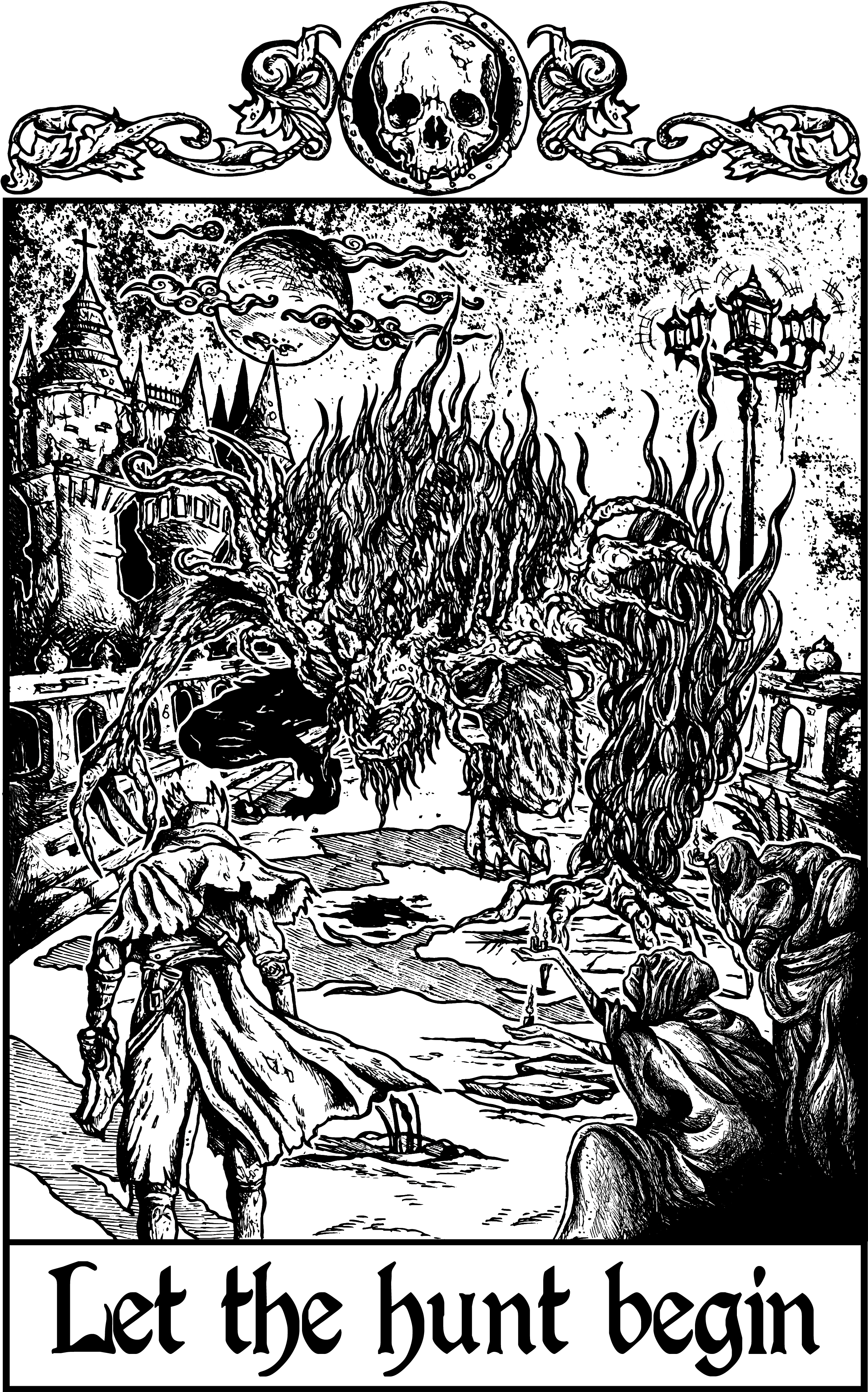Let The Hunt Begin - Bloodborne Hunt Begins Clipart (2740x4357), Png Download