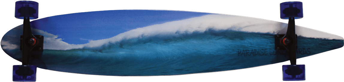 Blue Wave - Blue Pintail Longboard Clipart (1180x388), Png Download