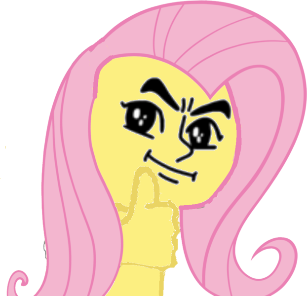 Fluttershy, Human, Line, Moon, Safe, Simple Background, - Jpeg Clipart (622x600), Png Download
