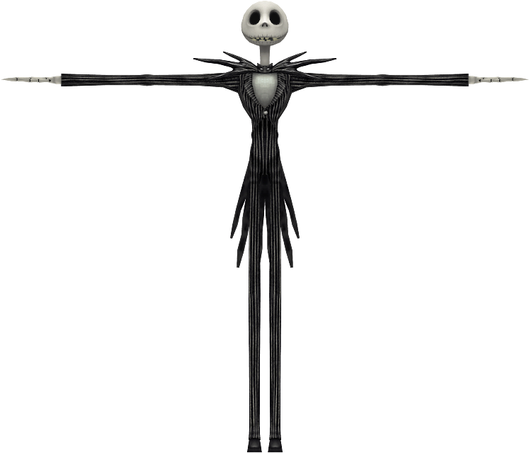 Jack Skellington Png - Jack Skellington Character Model Clipart (750x650), Png Download