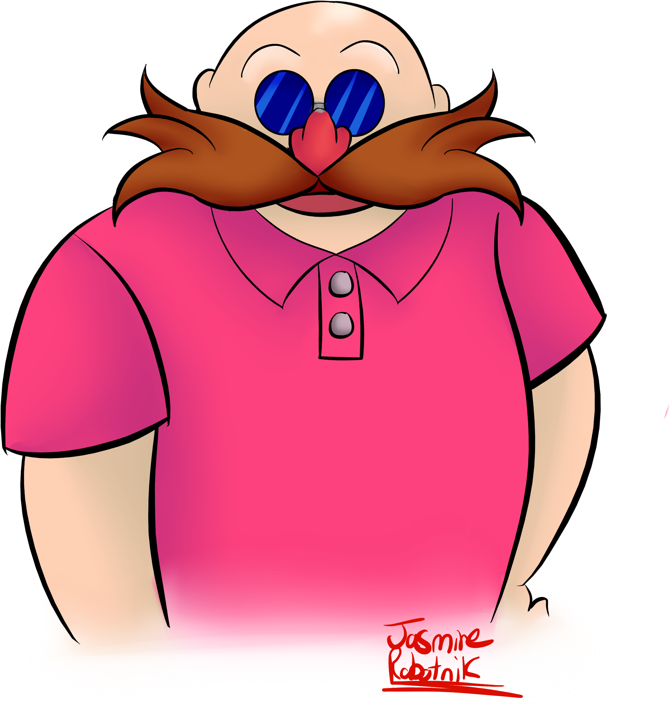 Eggman's Pink Polo Shirt Clipart (2587x2778), Png Download