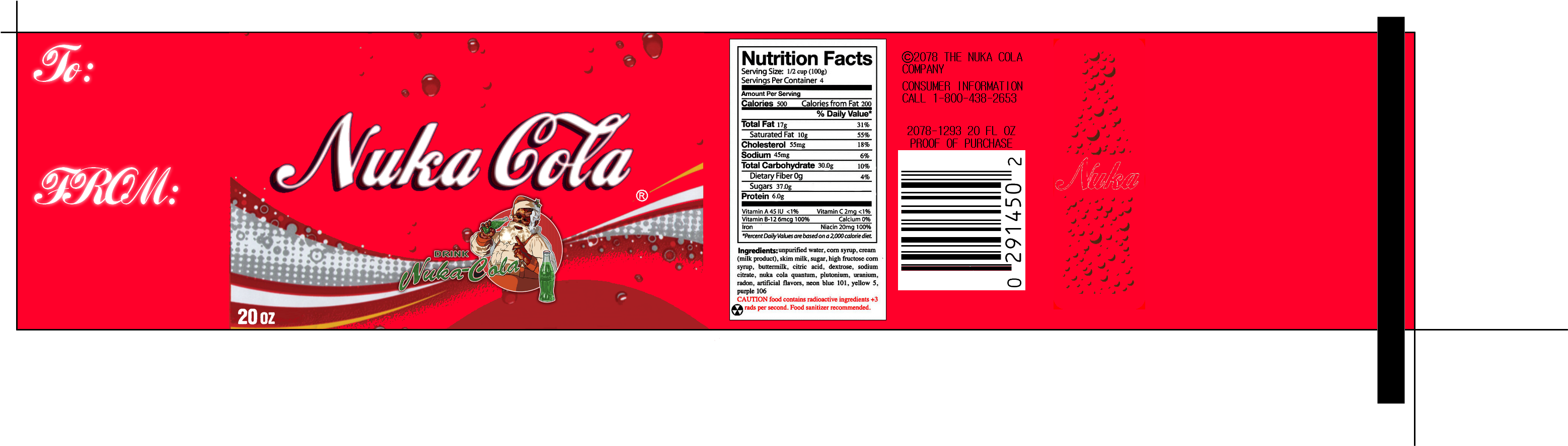 Nuka Cola Christmas Lable - Nuka Cola Victory Label Clipart (3507x2550), Png Download