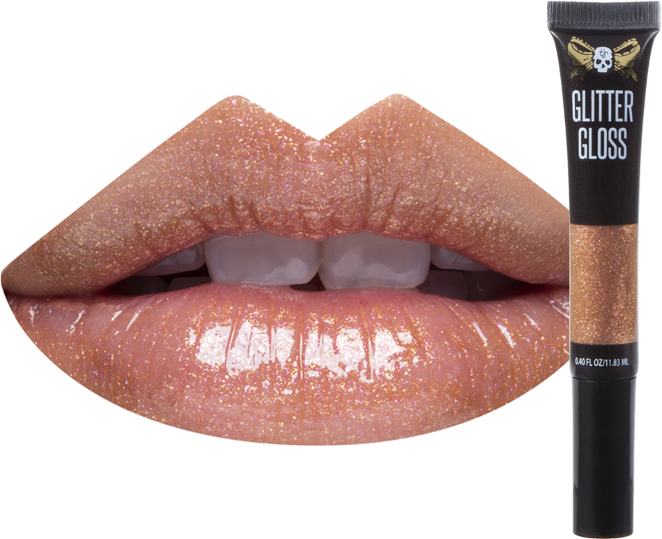 False Barefoot Glitter Gloss Lip Swatch Clipart (1000x1000), Png Download