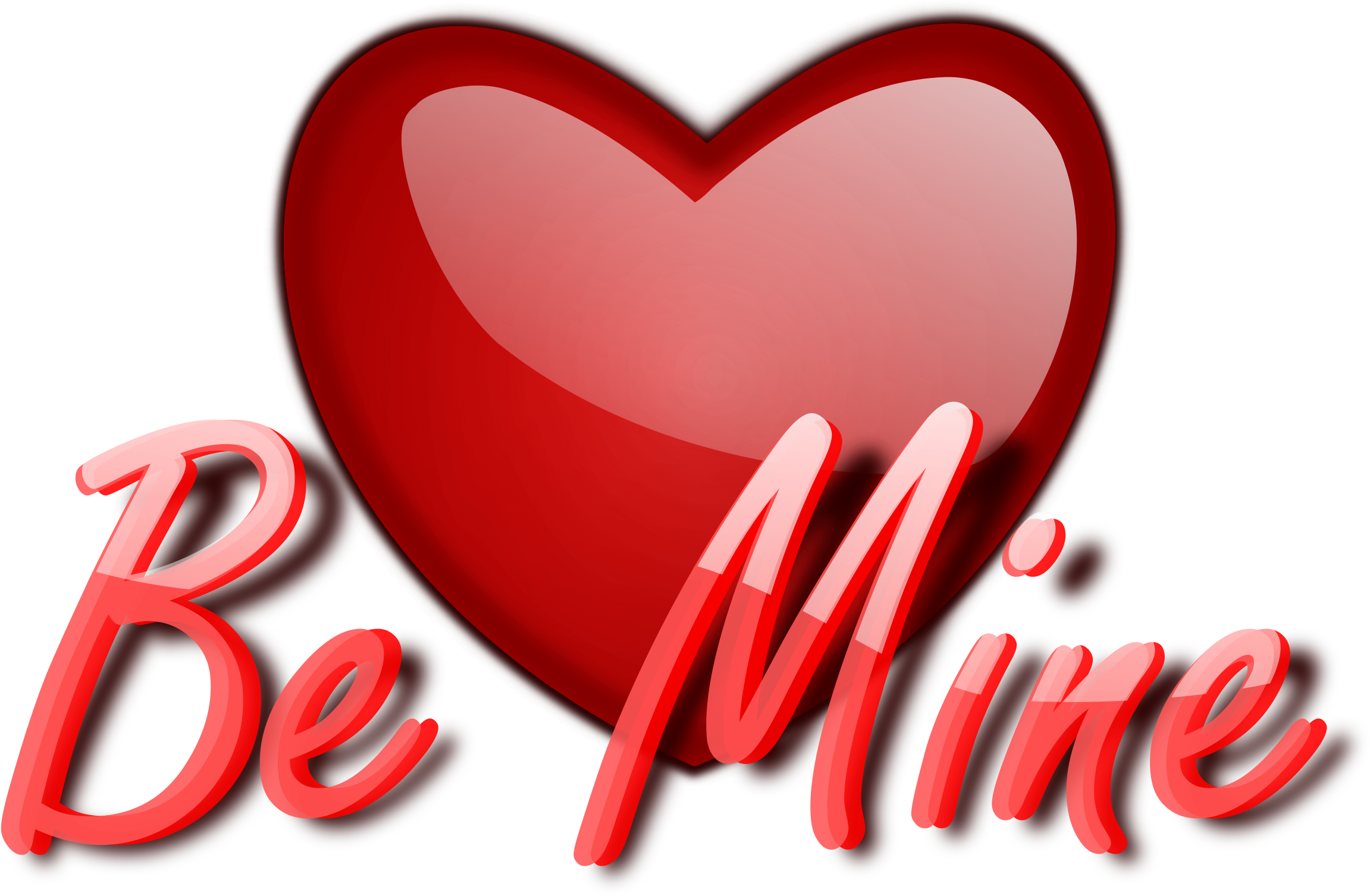 This Free Icons Png Design Of Gloss Be Mine - Valentine Heart Be Mine Clipart (2400x1568), Png Download