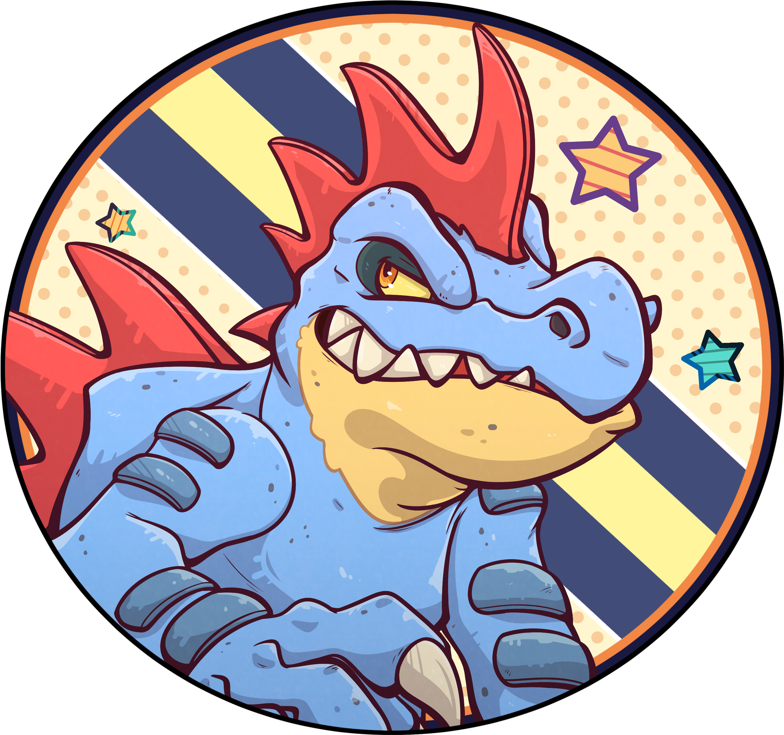 Pokemon Icon Feraligatr - Cartoon Clipart (2581x2450), Png Download