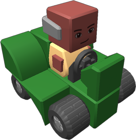 The Mower Guy From Happy Wheels - Bulldozer Clipart (578x595), Png Download