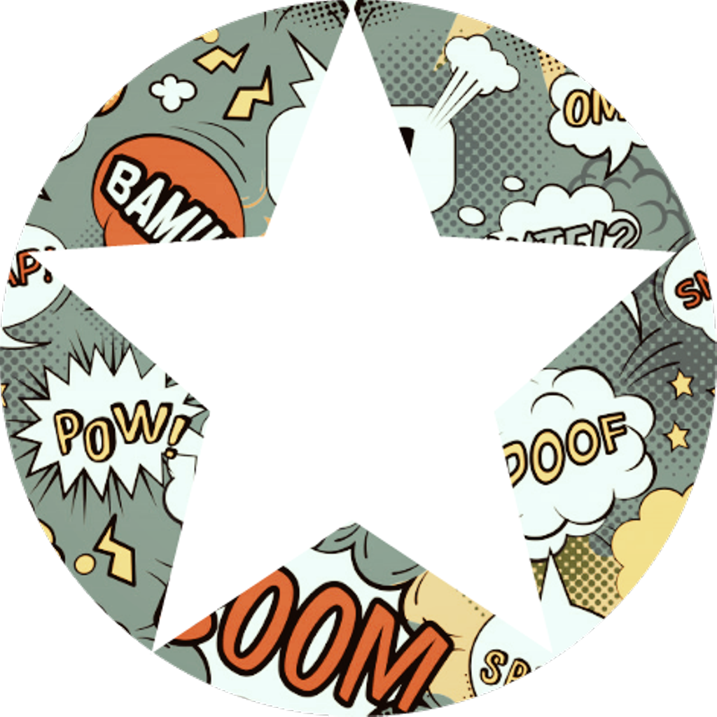 #background #round #circle #star #comic #wlka Clipart (1024x1024), Png Download