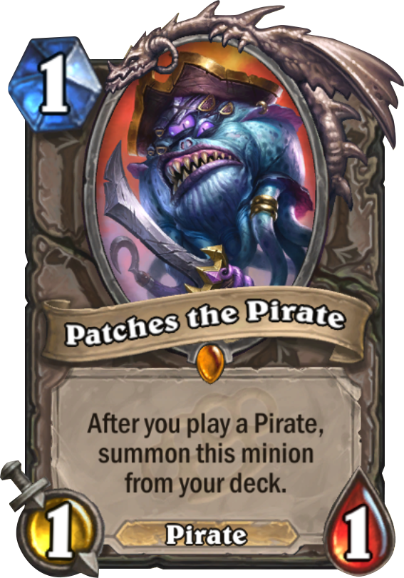 Patches The Pirate Card - Patches The Pirate Hearthstone Clipart (567x811), Png Download