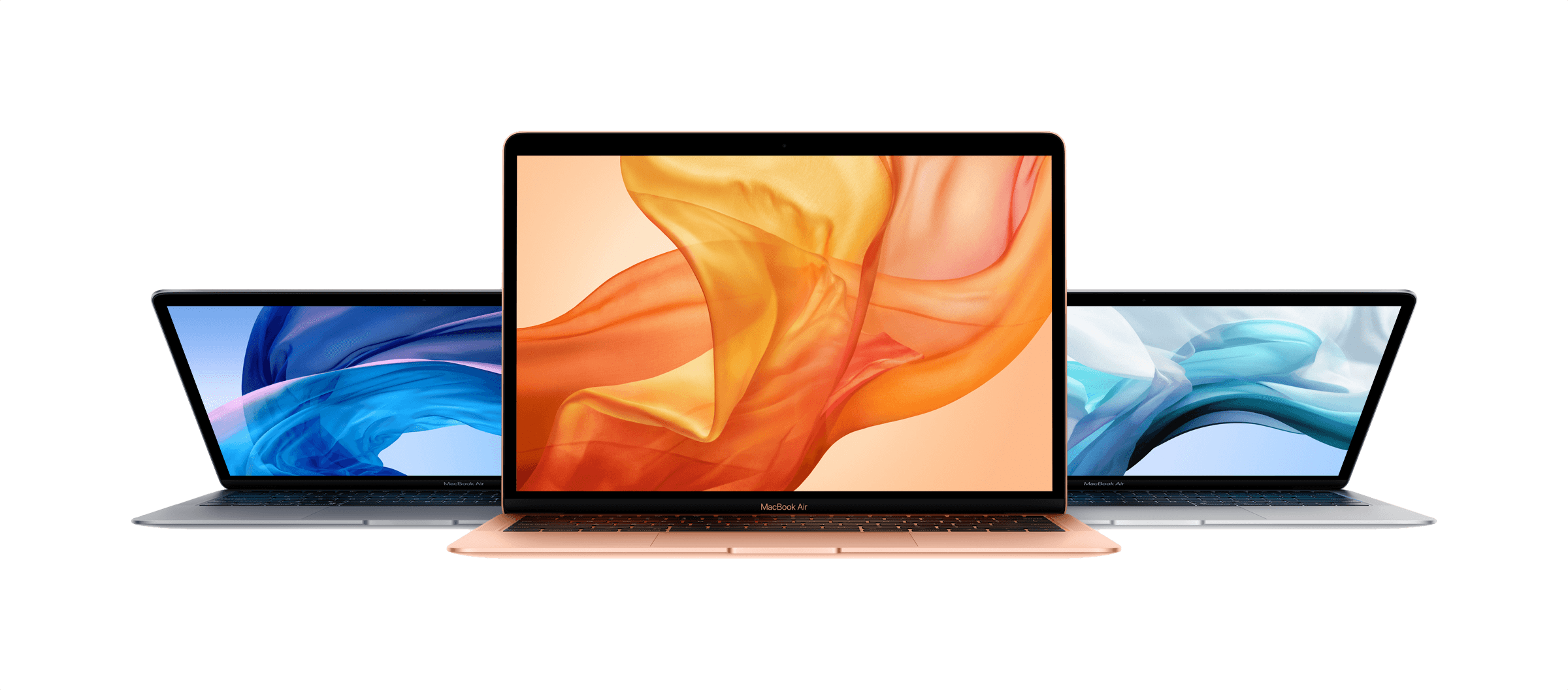 The New Macbook Air - Macbook Air 2018 Vs 2017 Clipart (2400x1056), Png Download