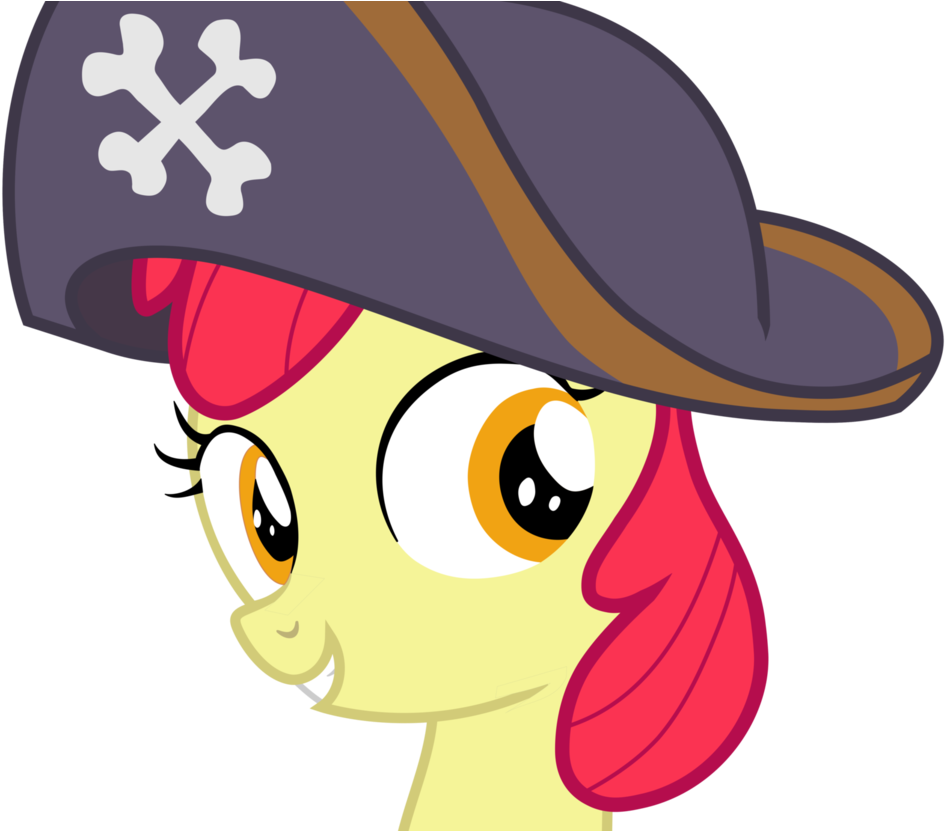 Apple Bloom W Pirate Hat By Frownfactory - My Little Pony Apple Bloom Pirate Clipart (962x830), Png Download