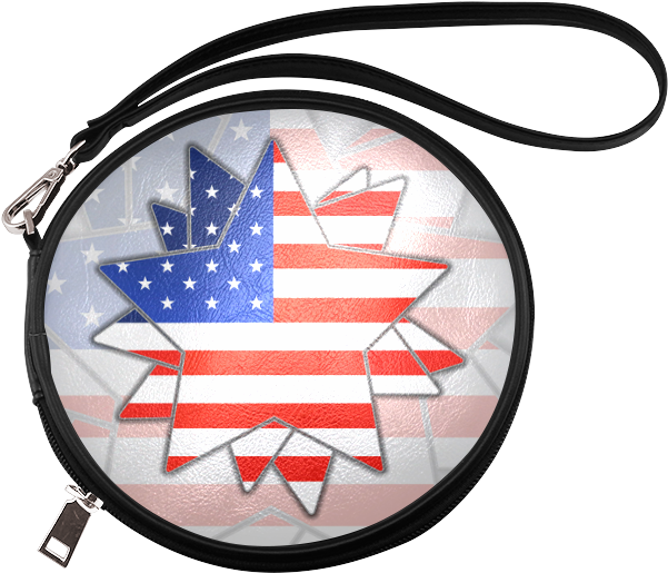 The Abstract Star With American Flag Round Makeup Bag - Ikat Dreams Clipart (800x800), Png Download