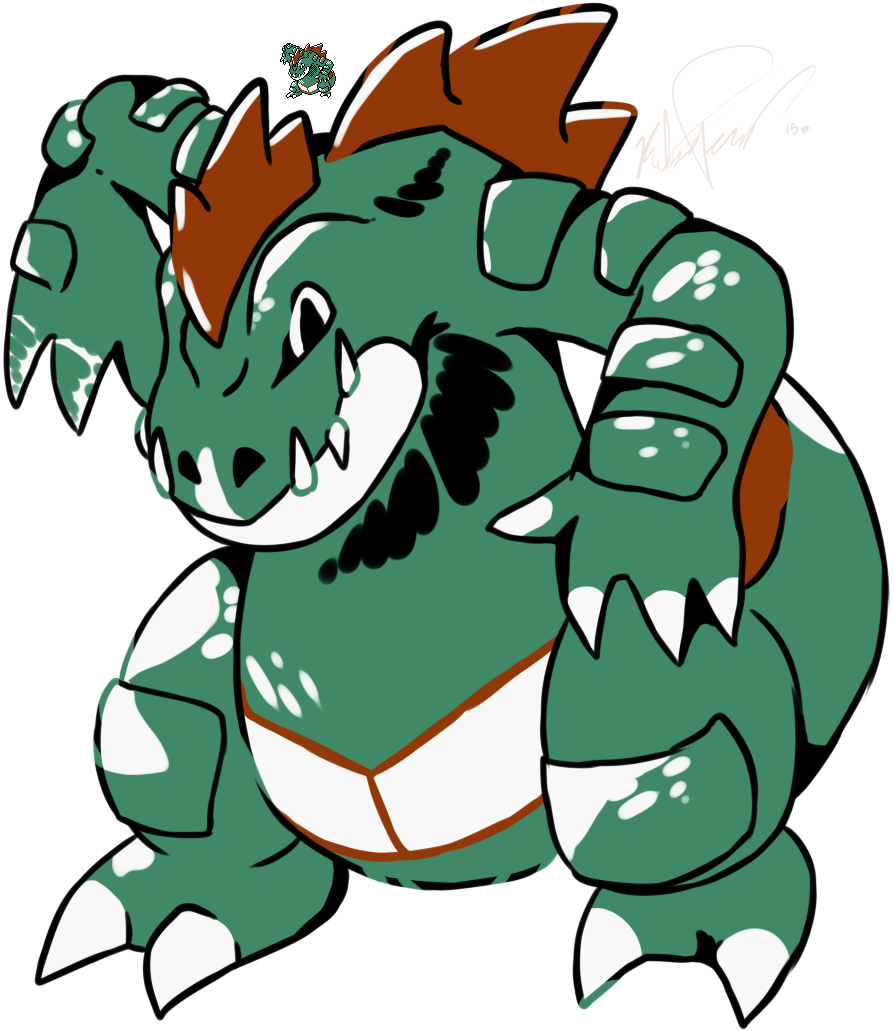 Silver Feraligatr Clipart (894x1031), Png Download