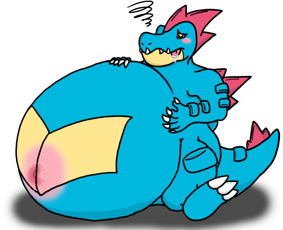 Fatty Feraligatr - Cartoon Clipart (1100x800), Png Download