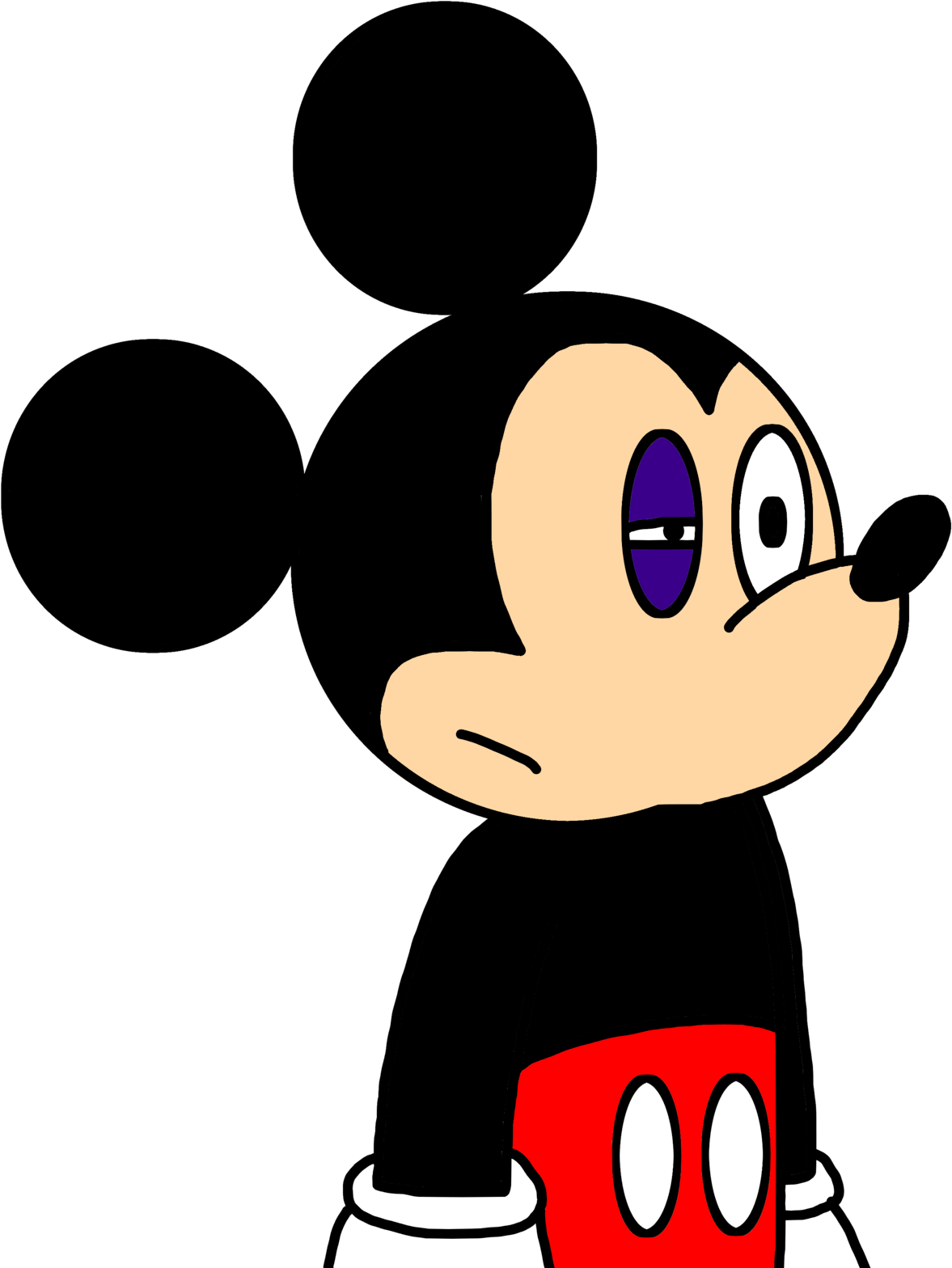 Mickey Mouse With Black Eye Clipart (1600x1600), Png Download