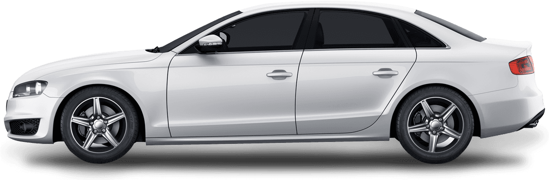 Side View Of The Car - 2017 Genesis G80 White Clipart (1122x375), Png Download