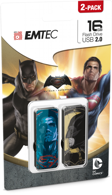 M700 Bvs Superman 2 Pack Cardboard - Usb Flash Drive Clipart (462x800), Png Download