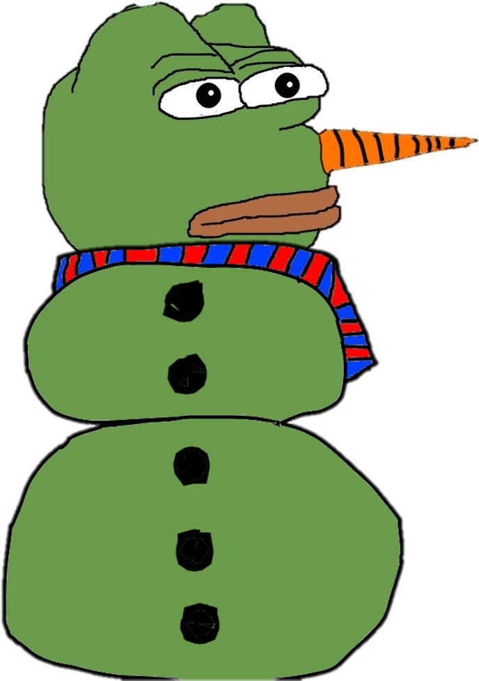 Original Contentpepe Snowman - Cartoon Clipart (1650x1010), Png Download