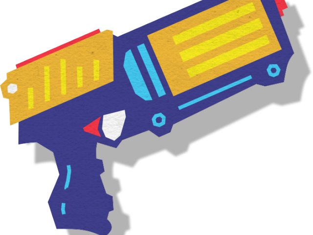 Bullet Clipart Nerf Bullet - Transparent Nerf Gun Png (640x480), Png Download