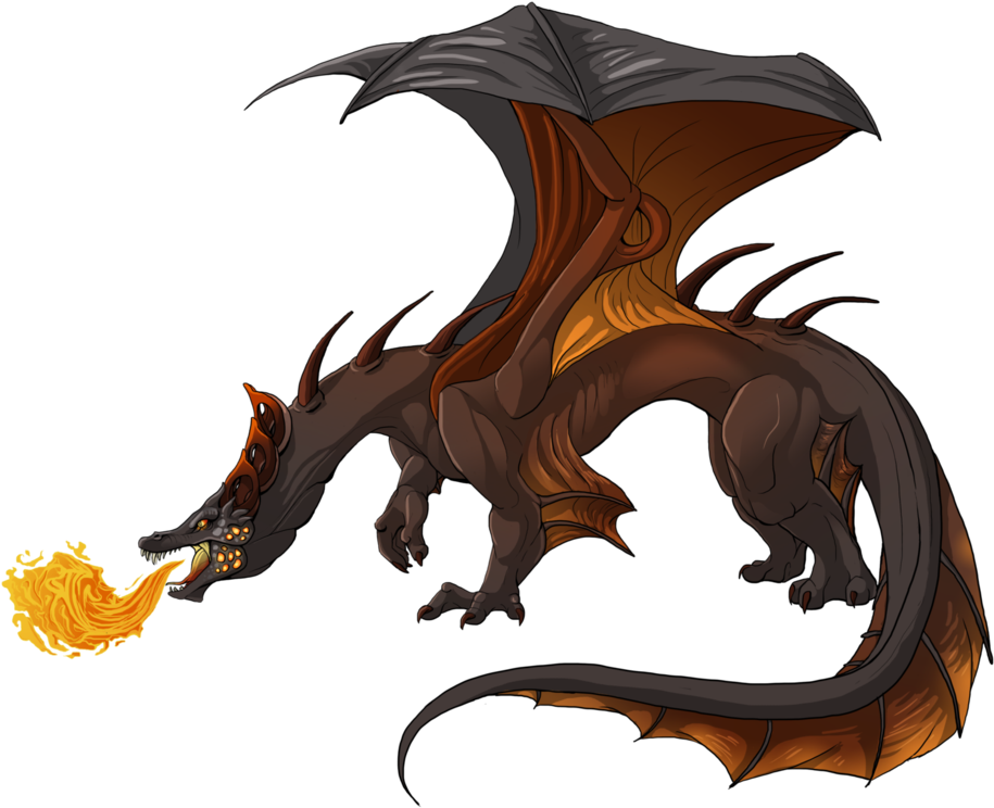 Dragon Fire Png Graphic Free Library - Dragon Breathing Fire Png Clipart (915x744), Png Download