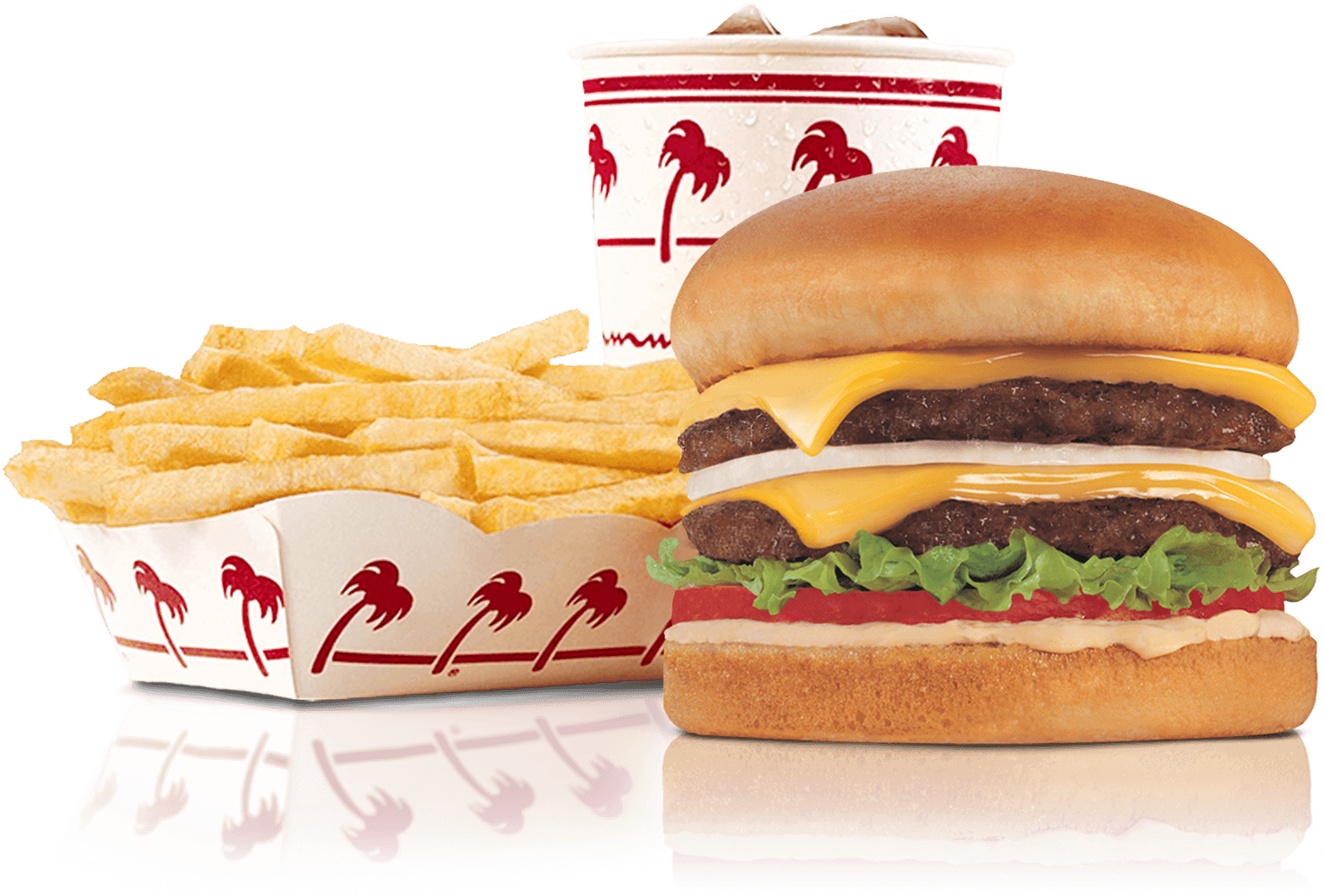 N Out Double Double W Onion Clipart (1569x1100), Png Download