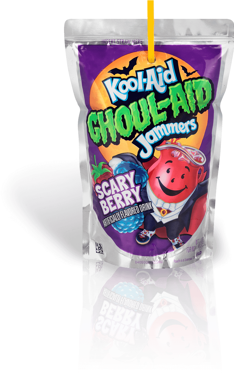 Kool Aid Jammers Ghoul Aid Scary Berry Flavored Drink - Kool Aid Jammer Png Clipart (794x1354), Png Download