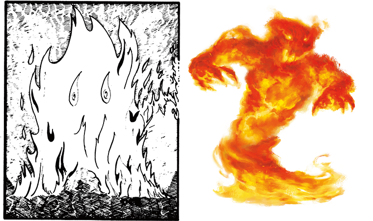 Fire Elemental - Dnd 5e Fire Elemental Clipart (1200x450), Png Download