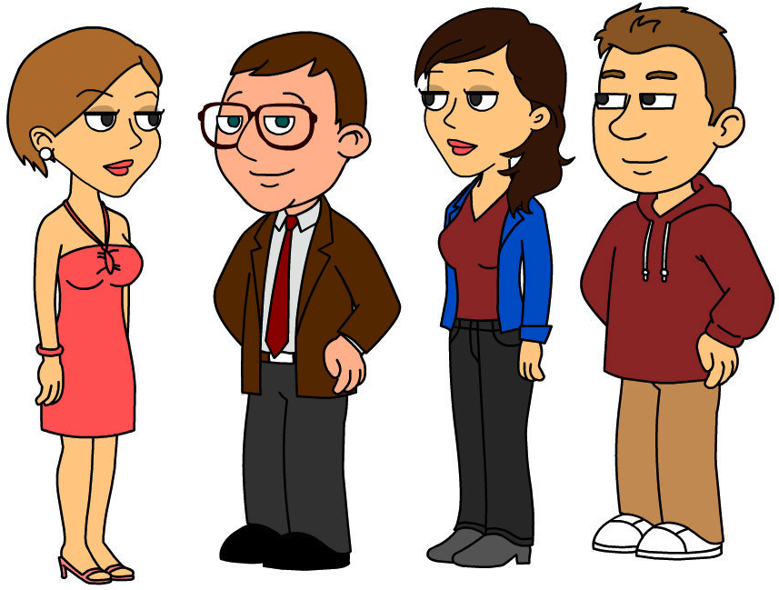 Goanimate Png , Png Download - Two People Watching Each Other Clipart (857x649), Png Download