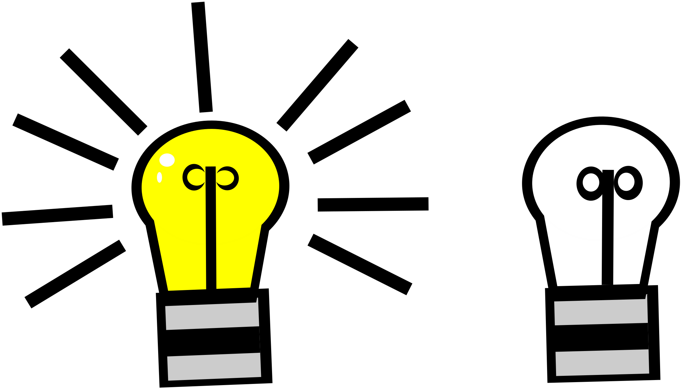 Best Light Switch Off - Light Bulb Cartoon Off Clipart (2400x1300), Png Download