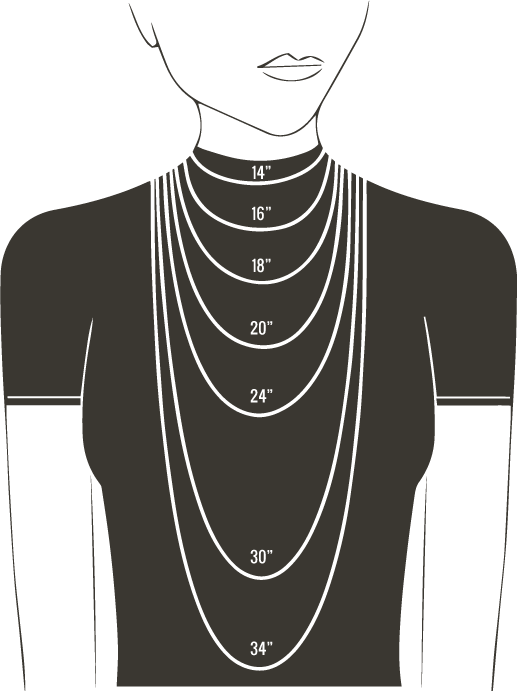 Apparel & Accessories > Jewelry > Watches Hand Coiled - Women's Necklace Length Chart Clipart (517x691), Png Download