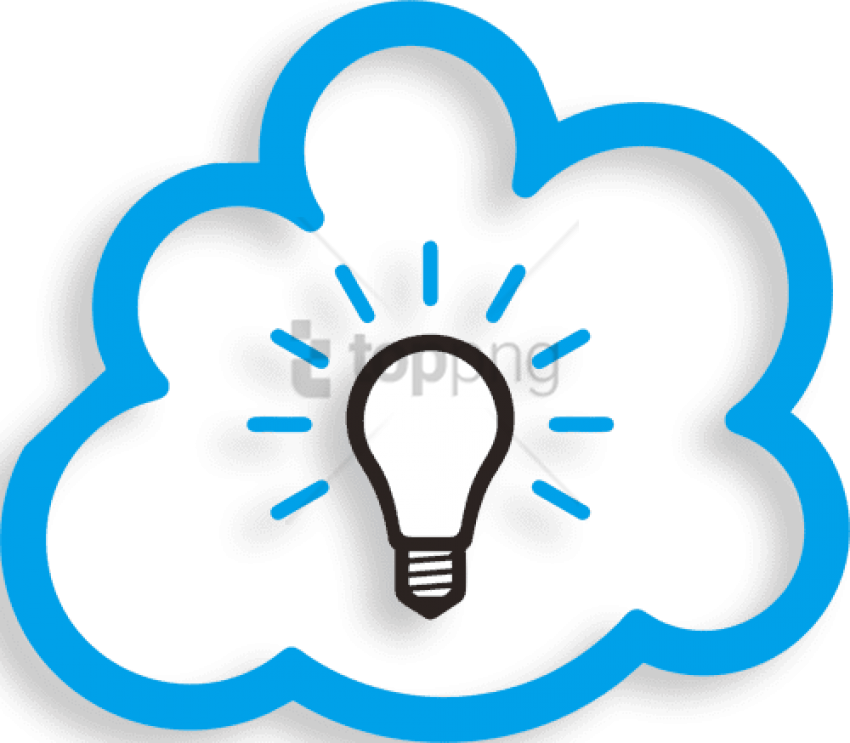 Free Png Idea Cloud Png Image With Transparent Background - Idea Cloud Clipart (850x743), Png Download