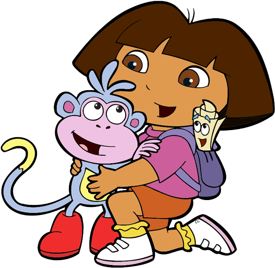 Dora The Explorer Clip Art Images - Dora Boots And Map - Png Download (566x549), Png Download