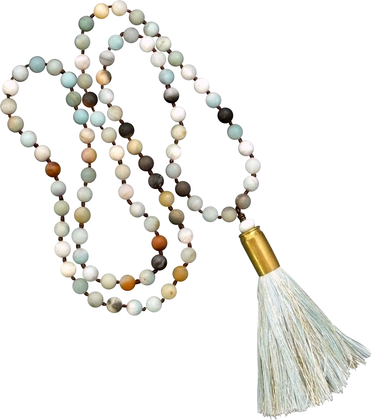 Amazonite Bullet Shell Casing Necklace With Blue Tassel Clipart (1777x1777), Png Download